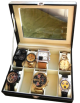 Box with 7 large vintage men's watches