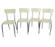 Set di 4 sedie in formica gialla, anni '70                            