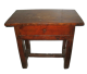Tavolino basso rustico antico in noce massello            
                            