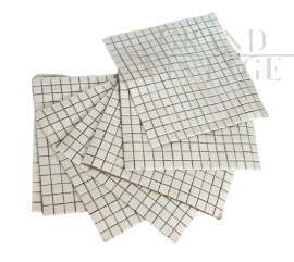 9 fogli di mosaico Bisazza bianco originale anni '90