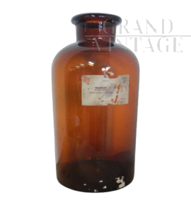 Contenitore barattolo vintage da farmacia in vetro                          