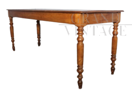 Grande tavolo antico Luigi Filippo in ciliegio, metà '800                            