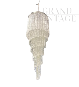 Lampadario in vetro di Murano artistico a cascata                            