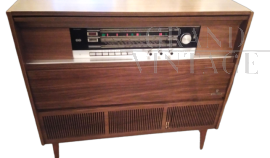 Mobile con radio giradischi Grundig anni '70                            
