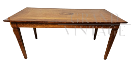 Tavolo lombardo antico intarsiato dei primi del '900                            