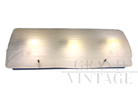   Applique o plafoniera singola in vetro di Murano attribuita a Mazzega                          