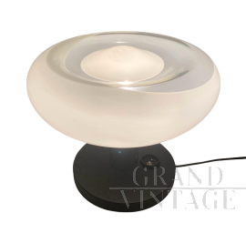 Grande lampada da tavolo design space age in vetro di Murano                            