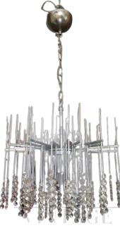 Grande lampadario di Gaetano Sciolari stile space age