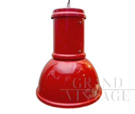 Lampada a sospensione Lampara rossa di Fontana Arte, anni '60                            