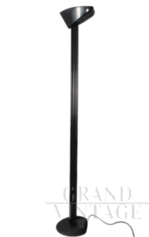 Lampada da terra Otello nera di Bruno Gecchelin per Oluce, anni '80                            