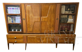 Libreria da ufficio design Vittorio Dassi con ante a vetrina                            