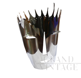 Maschera da Diavolessa - scultura di Gio Ponti in metallo argentato                            