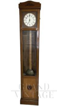 Orologio a pendolo a colonna anni '40 in noce                            