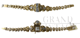 Orologio gioiello anni '50 in oro e diamanti, a carica manuale