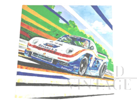 Porsche - Pittura ad olio con tecnica a spatola