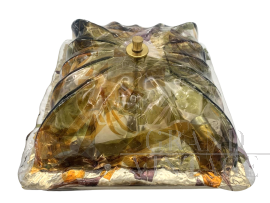 Plafoniera applique vintage La Murrina in vetro di Murano ambra                            