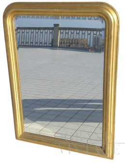 Specchio a vassoio vintage dorato                           