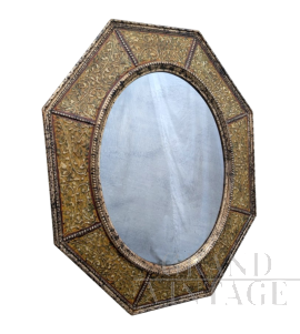 Specchio classico veneziano in legno intagliato, Italia metà '900                            