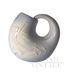 Vaso in ceramica Brunetti con sirena, anni '30