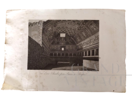 Vue d'un chambre pour Bains à Pompeil - stampa di Paul Fumagalli, primi '800