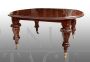 Antique Victorian extendable table in solid mahogany, 19th century
