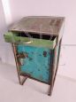 Industrial small cabinet in blue iron