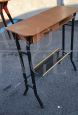 Vintage console in teak wood with magazine rack