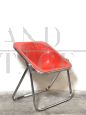 Red Plona chair by Giancarlo Piretti for Anonima Castelli
