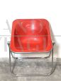 Red Plona chair by Giancarlo Piretti for Anonima Castelli