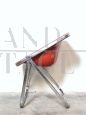 Red Plona chair by Giancarlo Piretti for Anonima Castelli