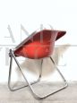 Red Plona chair by Giancarlo Piretti for Anonima Castelli