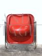 Red Plona chair by Giancarlo Piretti for Anonima Castelli