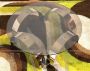 Space Age design coffee table in steel and smoked glass