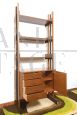Vintage single span modular bookcase in teak