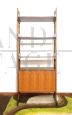 Vintage single span modular bookcase in teak