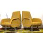 Pair of armchairs designed by Marco Zanuso in yellow fabric