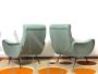 Pair of Lady armchairs by Zanuso with ottoman