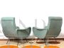 Pair of Lady armchairs by Zanuso with ottoman