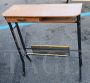 Vintage console in teak wood with magazine rack