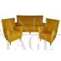 Gio Ponti style living room set with sofa and armchairs, Italy 1950s
