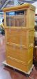 Vintage bookcase filing cabinet with retractable doors