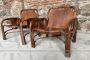 Pair of Tito Agnoli leather armchairs, 1960s