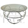 Vintage space age coffee table from the 70s with glass top