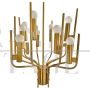Brass chandelier by Oscar Torlasco for Stilkronen, 1960s
