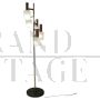 Vintage floor lamp with 5 lights in finely worked glass, 1970s