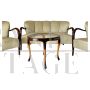 1930s Art Deco living room set with sofa, armchairs and coffee table
