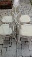 Set of 4 Sautto & Liberale chairs in pickled white beech