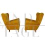 Gio Ponti style living room set with sofa and armchairs, Italy 1950s