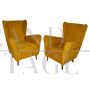 Gio Ponti style living room set with sofa and armchairs, Italy 1950s
