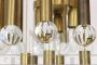 Sciolari chandelier from the 70s in brass and glass